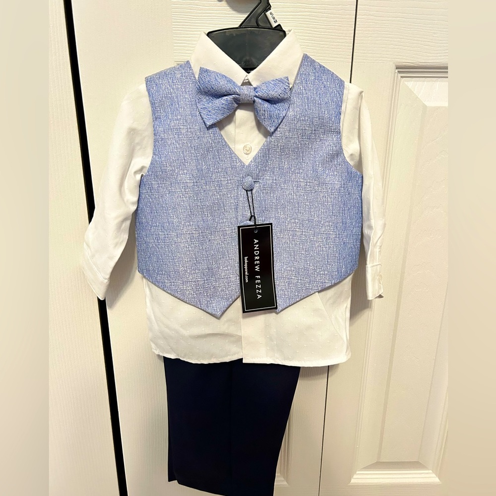NWT Andrew Fezza 4 piece vested suit